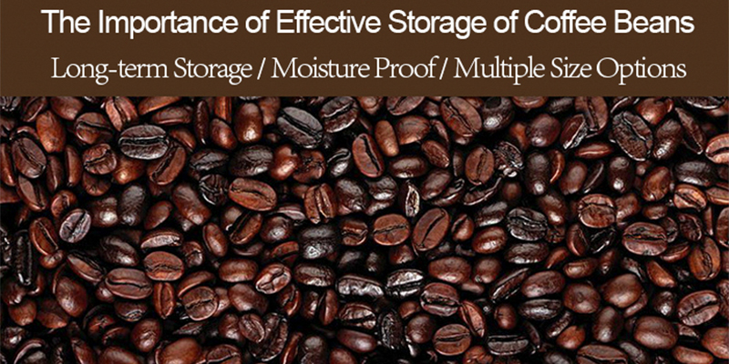 Sacchetti di caffè con valvola (50 pezzi, 453,6 g/0,5 kg) bianco ad alta barriera, fondo piatto, in piedi per chicchi di caffè, sacchetti riutilizzabili con cerniera laterale per piccole imprese e
