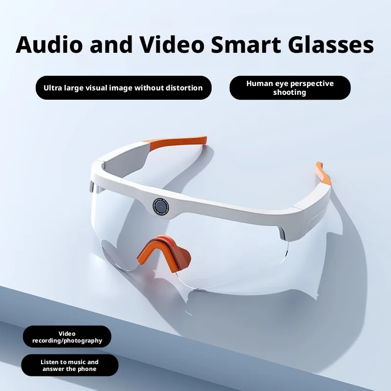 Okulary AI, inteligentny aparat, wkładanie karty Bluetooth, robienie zdjęć, nagrywanie wideo, kamera rowerowa_voghion.com