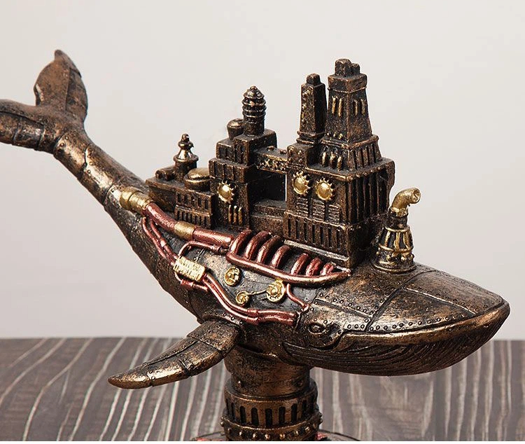 Ornamenti decorativi in resina della serie American Retro Mechanical Punk Animal per la casa, il soggiorno, la credenza per il vino, gli ornamenti decorativi per l'ingresso_voghion.com