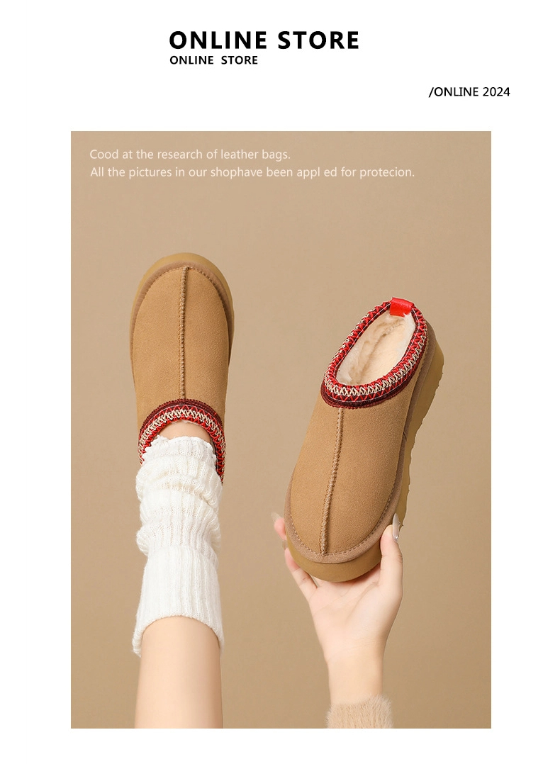 Designer Snow Boots Classics Slippers Women Fur Slides Men Sand Ultra Mini Platform Boot Slip-on Les Petites Suede Non Slip, Toe Cap Slippers Designer_voghion.com