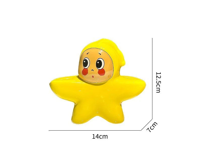 Coppia di persone con stelle, bambini, portaspazzolino carino, supporto per lavabo, base per spazzolino da denti in ceramica_voghion.com