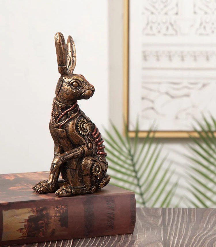 Ornamenti decorativi in resina della serie American Retro Mechanical Punk Animal per la casa, il soggiorno, la credenza per il vino, gli ornamenti decorativi per l'ingresso_voghion.com