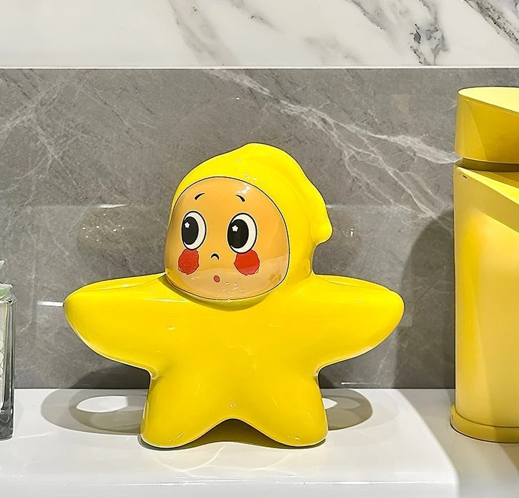 Star People Couple Kinder Niedliche Zahnbürstenablage Aufbewahrungsständer Waschtisch Keramik Zahnpasta Zahnbürstensockelhalterung_voghion.com