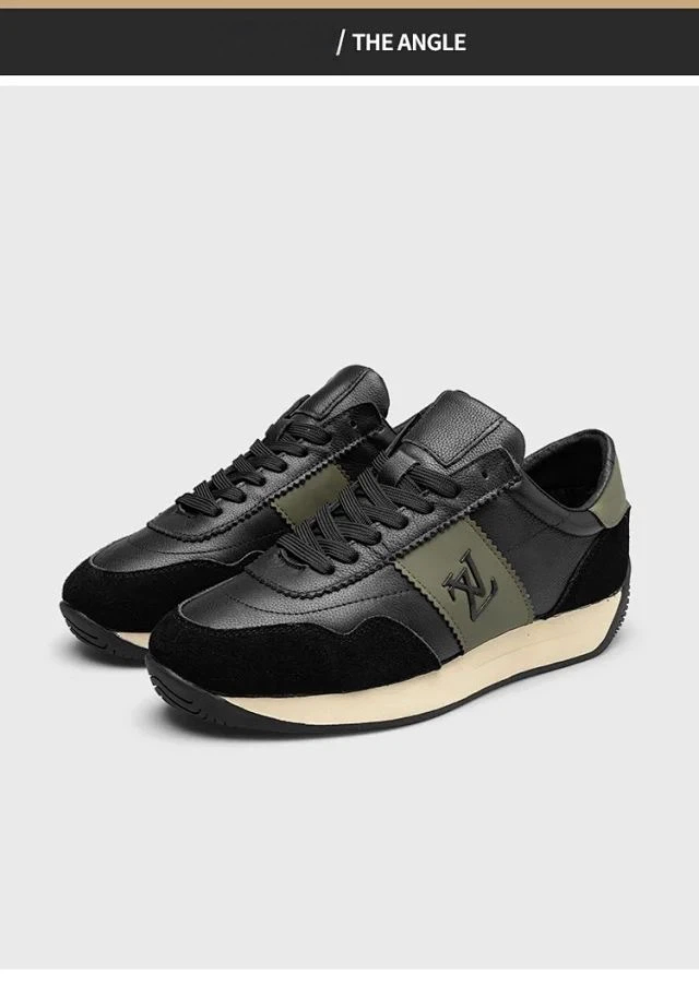 Chaussures de sport décontractées Forrest Gump 2026 pour hommes, semelles épaisses antidérapantes, noires, tendance et polyvalentes._voghion.com