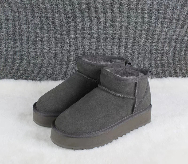 Designer Fluffy Sneeuwlaarzen Mini Dames Heren Winter Australië Tasman Platform U G Laars Bont Pantoffel Enkel Wollen Schoenen Schapenvacht_voghion.com