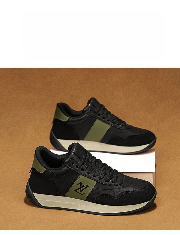 Chaussures de sport décontractées Forrest Gump 2026 pour hommes, semelles épaisses antidérapantes, noires, tendance et polyvalentes._voghion.com