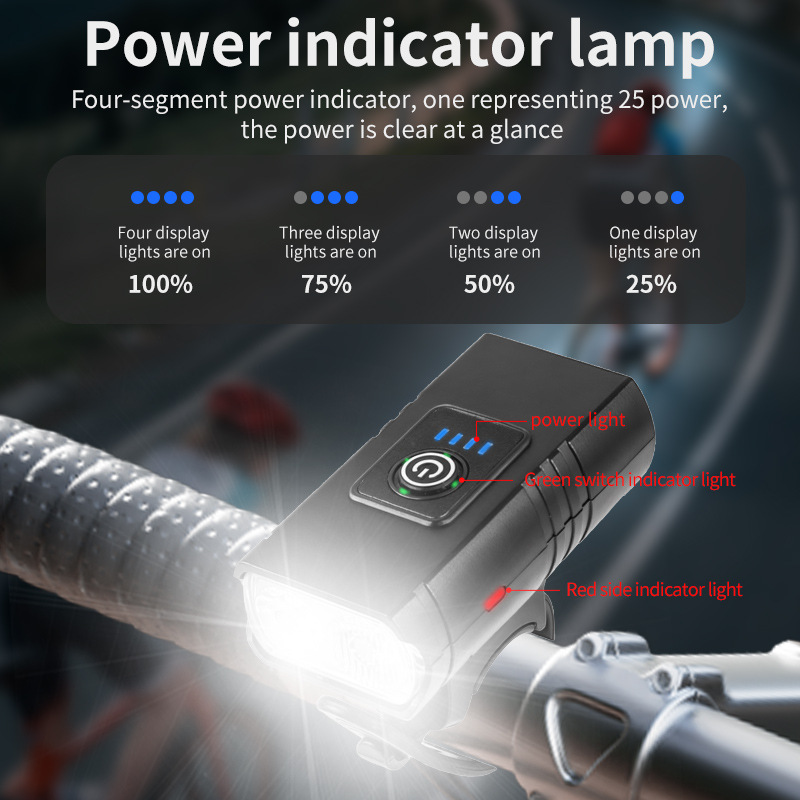 Bicycle Lights, Floodlight Spotlighting Cycling Sports Lights, Portable USB Charging, Suitable For Road, Mountain, And Nighttime Cycling_voghion.com