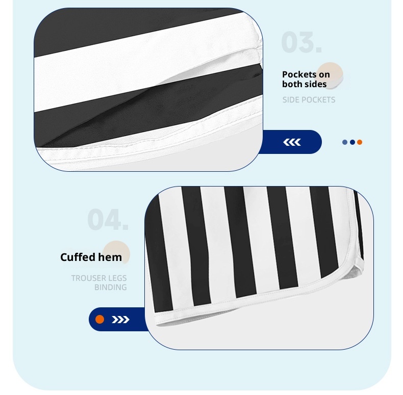 Pantaloncini estivi in tre parti ad asciugatura rapida, pantaloncini da bagno casual larghi, pantaloni da spiaggia da uomo per attività all'aperto_voghion.com