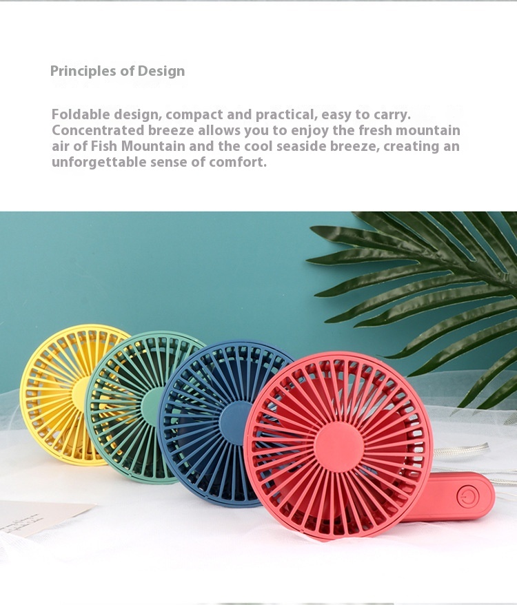 Hanging Rope Handheld Folding Small Fan, USB Charging With Three Levels Adjustment, Portable Heat Dissipation Mini Fan_voghion.com
