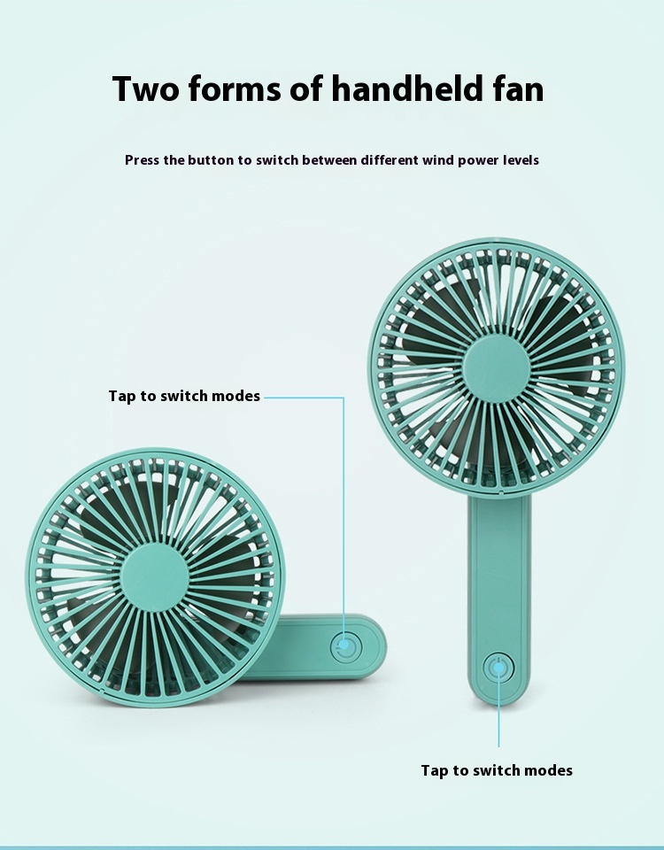 Hanging Rope Handheld Folding Small Fan, USB Charging With Three Levels Adjustment, Portable Heat Dissipation Mini Fan_voghion.com