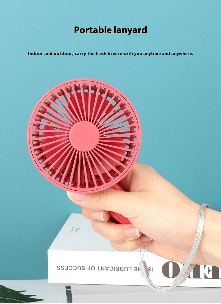 Hanging Rope Handheld Folding Small Fan, USB Charging With Three Levels Adjustment, Portable Heat Dissipation Mini Fan_voghion.com