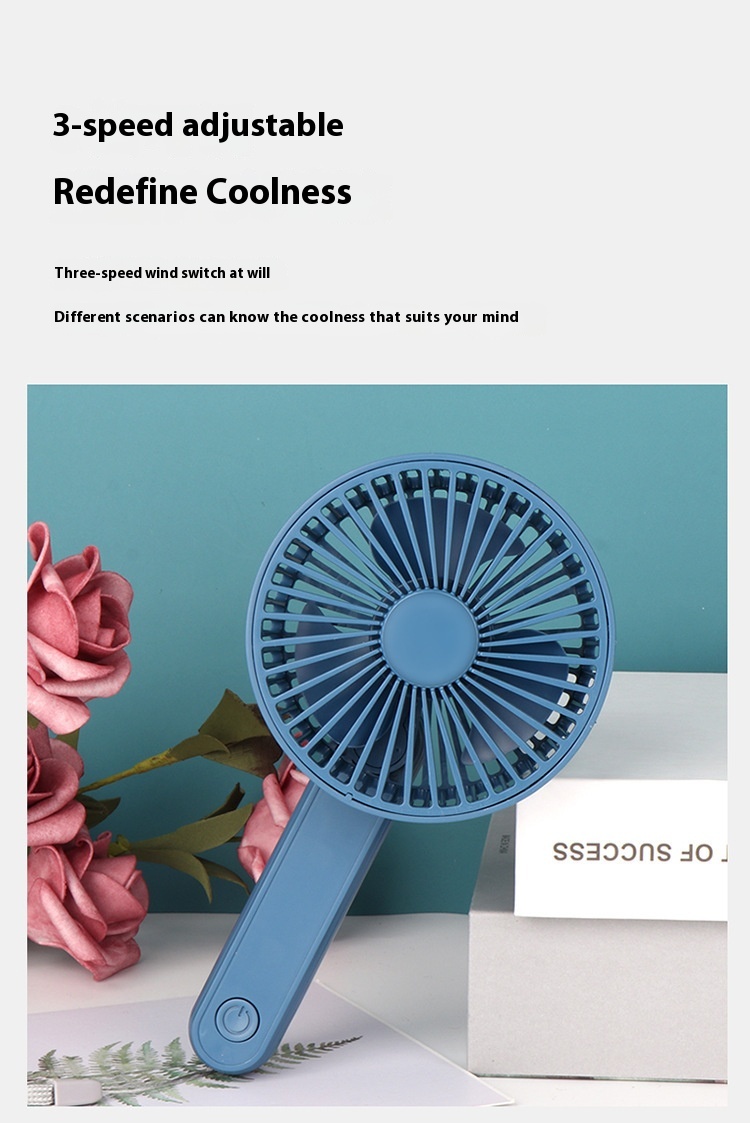 Hanging Rope Handheld Folding Small Fan, USB Charging With Three Levels Adjustment, Portable Heat Dissipation Mini Fan_voghion.com
