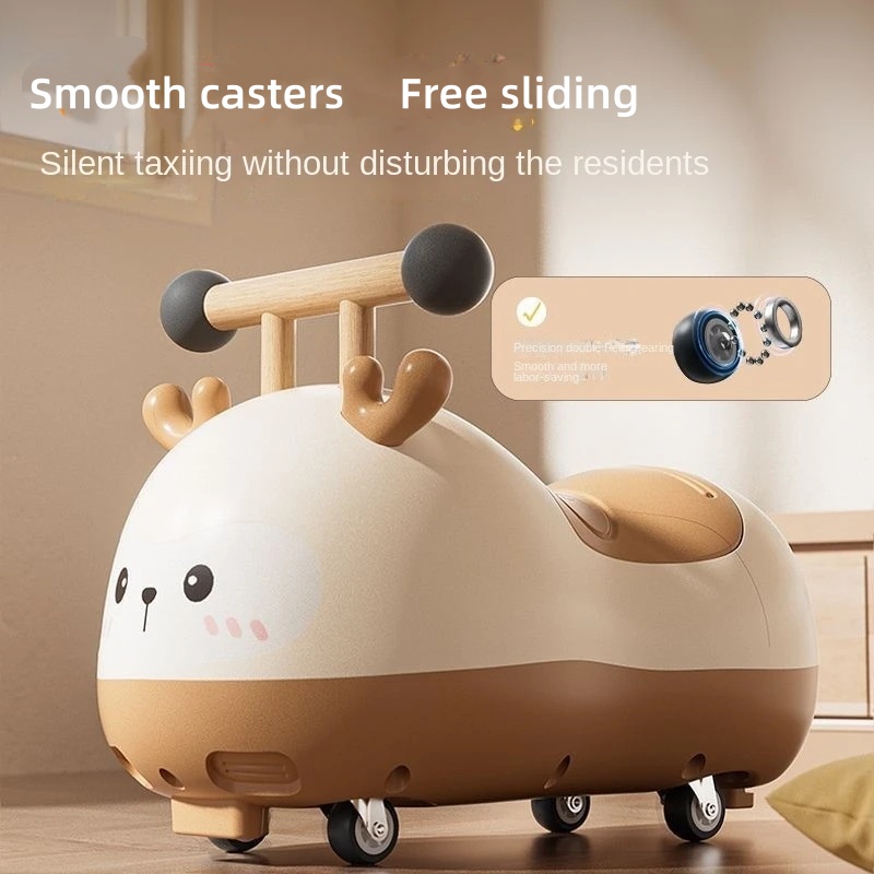 Toy Peanut Shaped Twisting Car For Household Children Aged 1-3 Sliding Car Rocking Car 2-in-1 Anti Rollover Hot Sale 2025_voghion.com